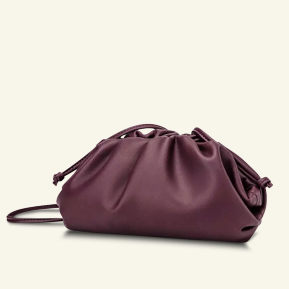 Lily & Bean burgundy leather clutch